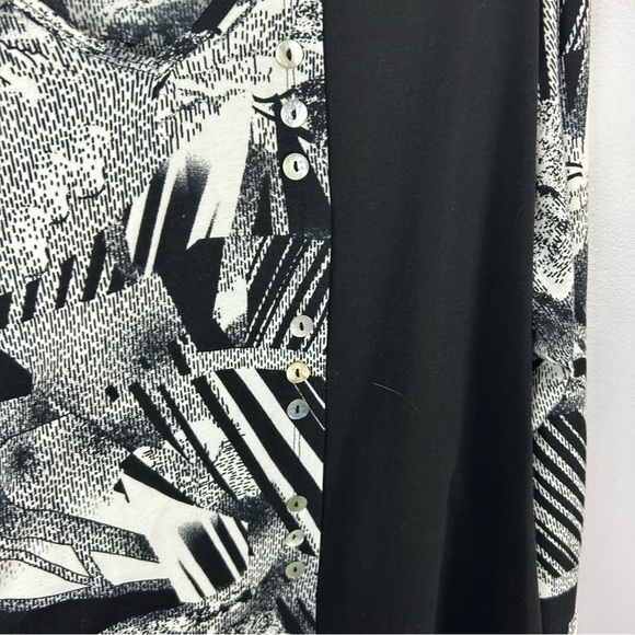 Parsley & Sage Black & White Long Sleeve Top Size XL - Picture 6 of 9
